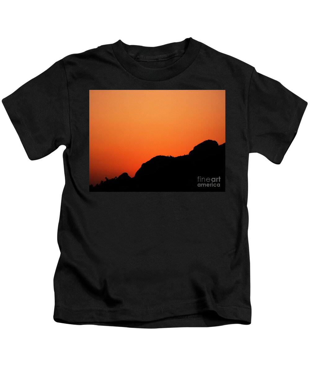 Sunset Kids T-Shirt featuring the photograph Orange fantasy sunset, Corfu by Paul Boizot