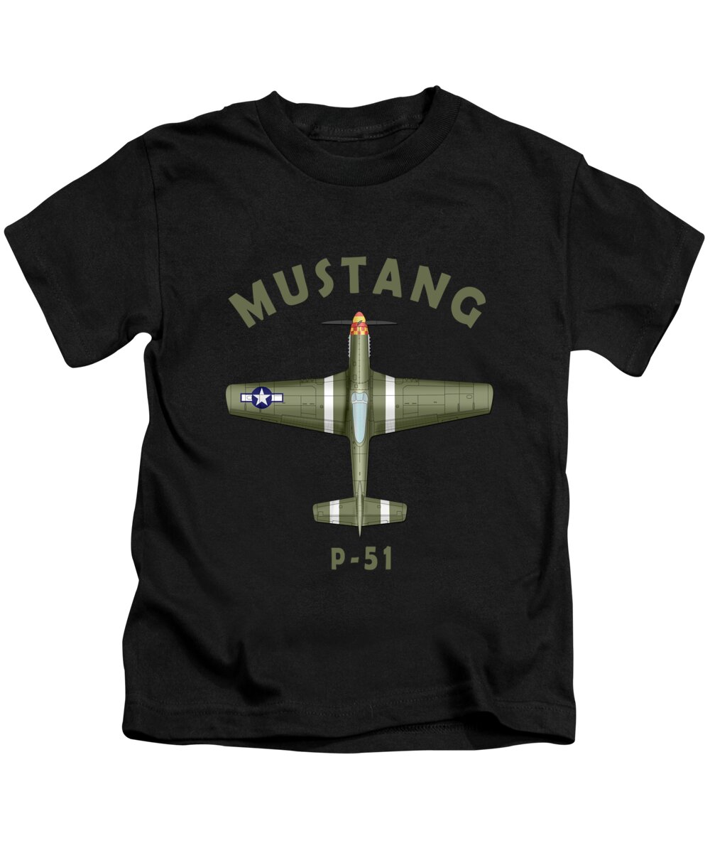P-51 Mustang T-Shirt by Rogan - Fine Art America