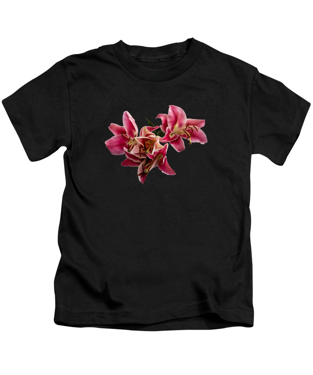 Lilly Kids T-Shirt featuring the photograph Pink Stargazer Lillies by L Bosco