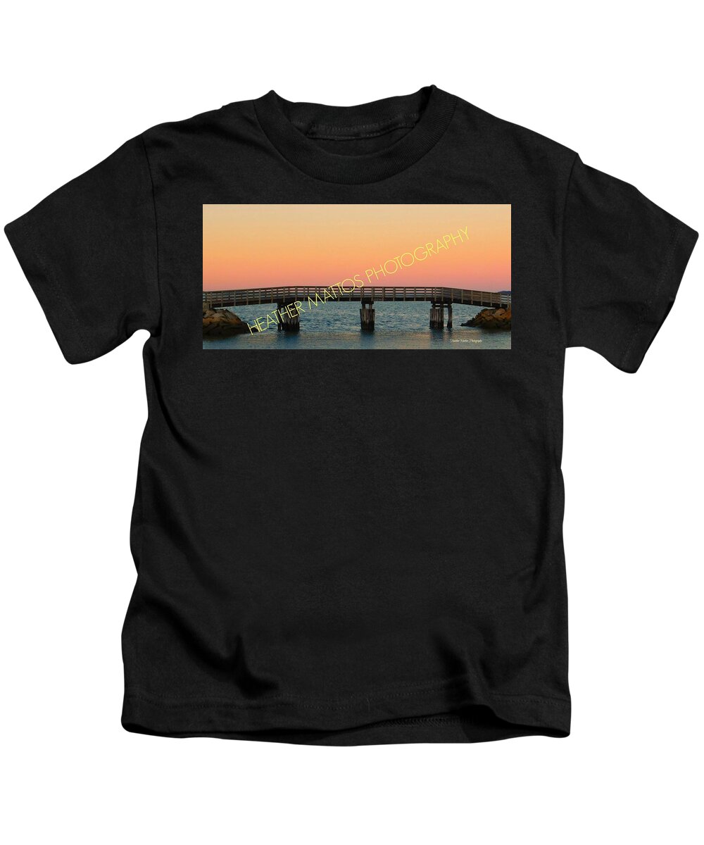 Cape Cod Kids T-Shirt featuring the photograph Plymouth Jetty by Heather M Photography