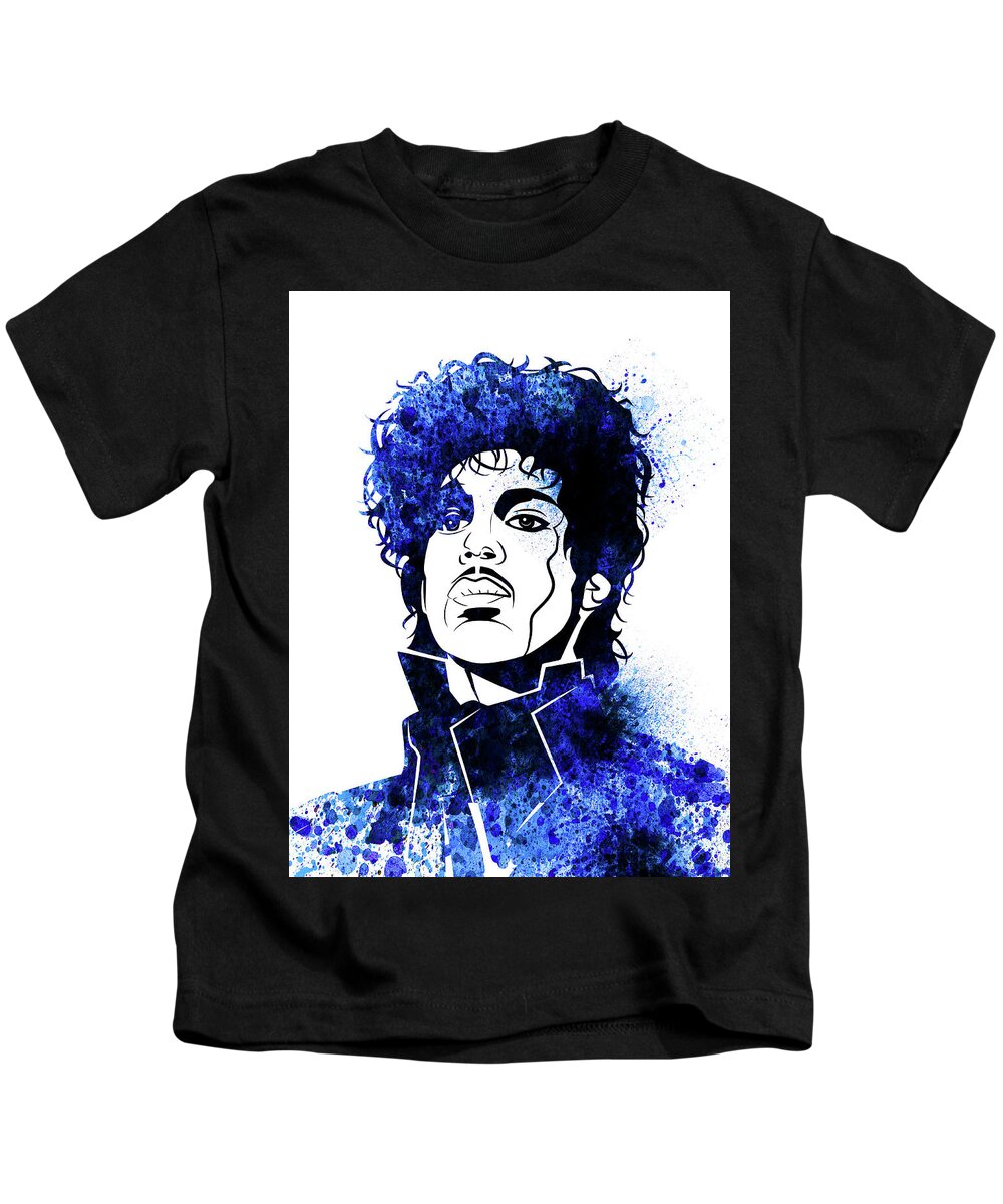Prince Kids T-Shirt featuring the digital art Prince Watercolor by Naxart Studio