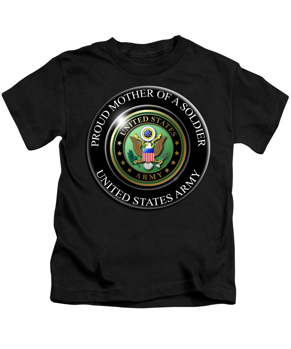 Proud Kids T-Shirt featuring the digital art Proud Mother Soldier by Bill Richards