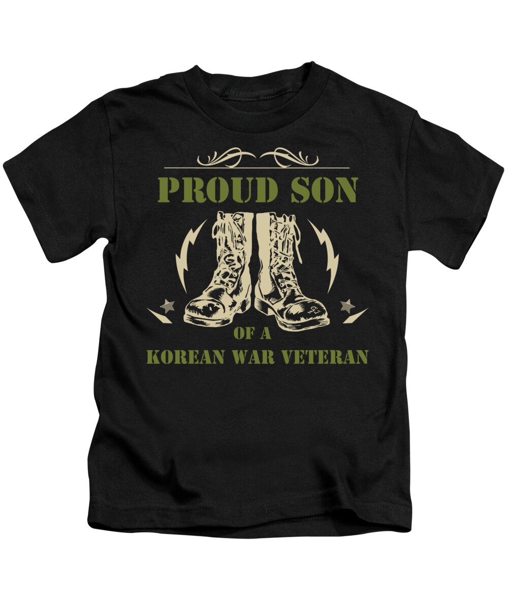 Korean War Veteran Kids T-Shirt featuring the digital art Proud Son Of a Korean War Veteran by Jacob Zelazny
