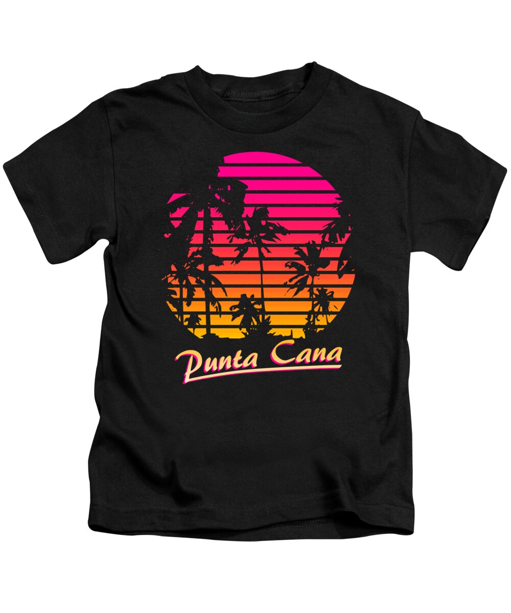 Classic Kids T-Shirt featuring the digital art Punta Cana by Megan Miller
