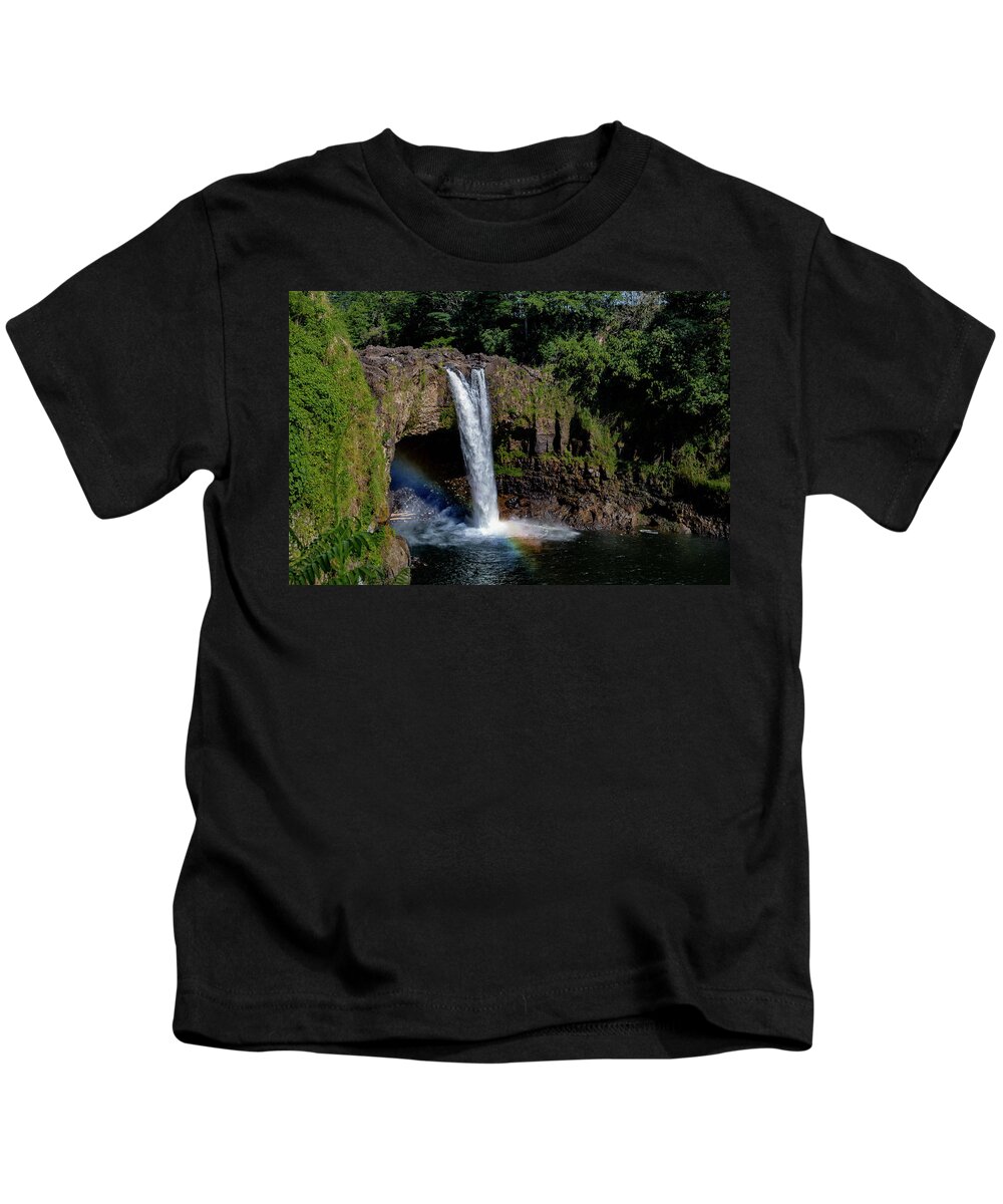 Waterfall Kids T-Shirt featuring the photograph Rainbow Falls 2 by Cindy Robinson