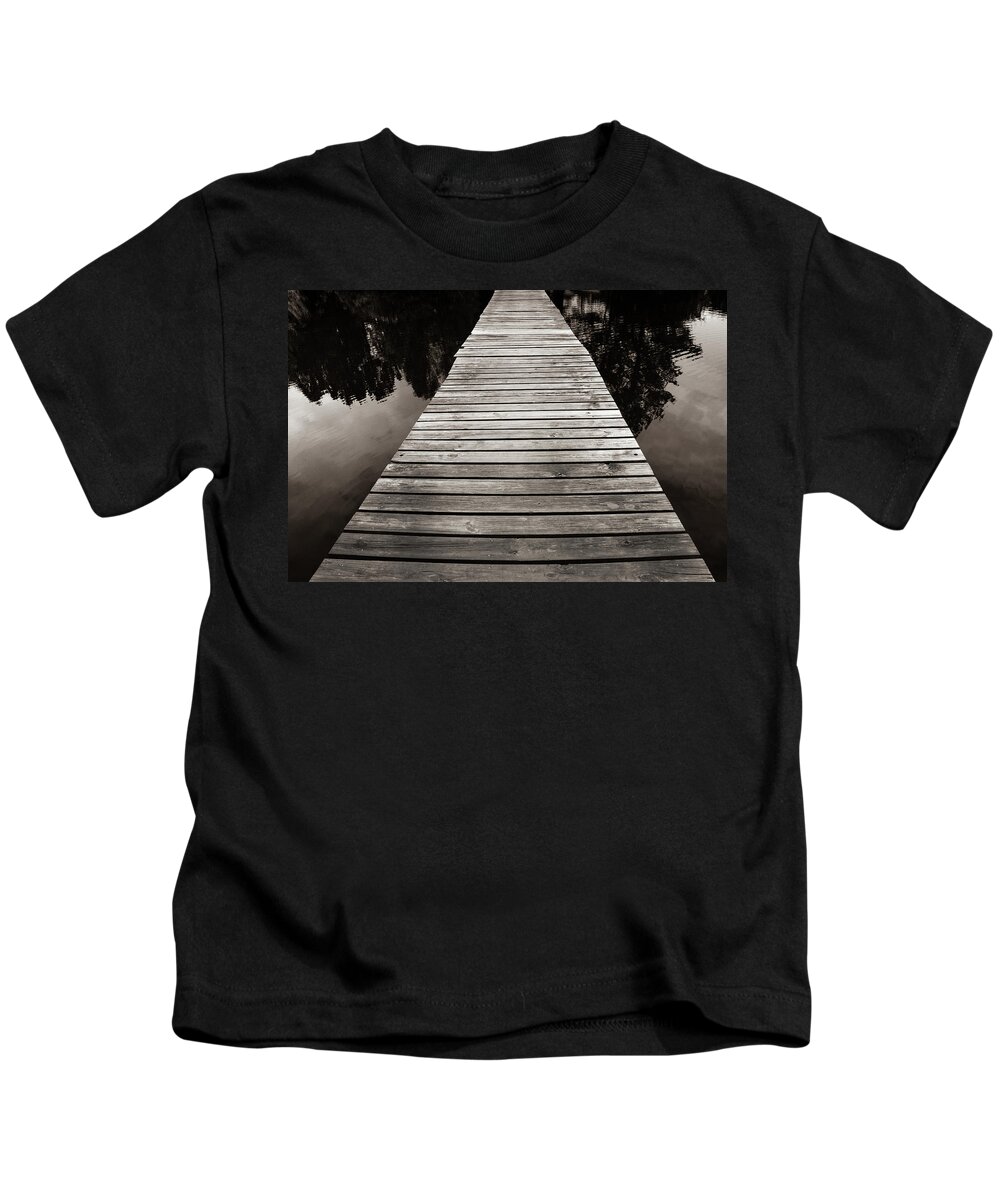 Trail Kids T-Shirt featuring the photograph Reflective Walk #1 by Jennifer Wright