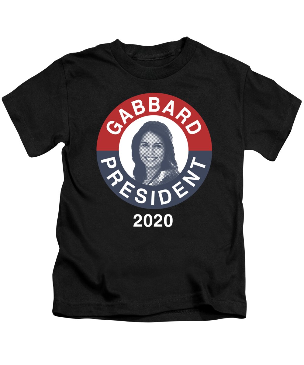 Election Kids T-Shirt featuring the digital art Retro Tulsi Gabbard for President 2020 by Flippin Sweet Gear