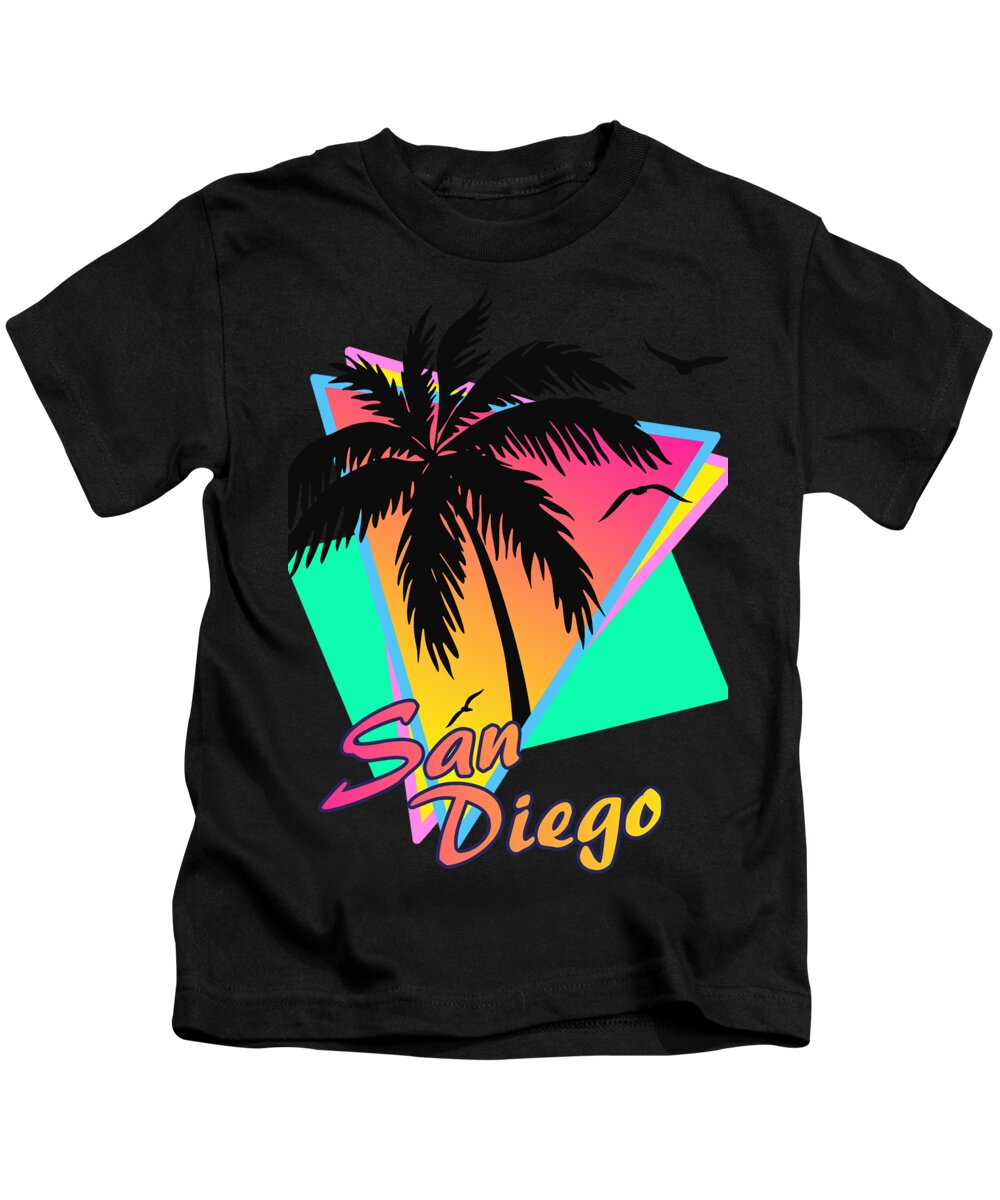Classic Kids T-Shirt featuring the digital art San Diego by Megan Miller