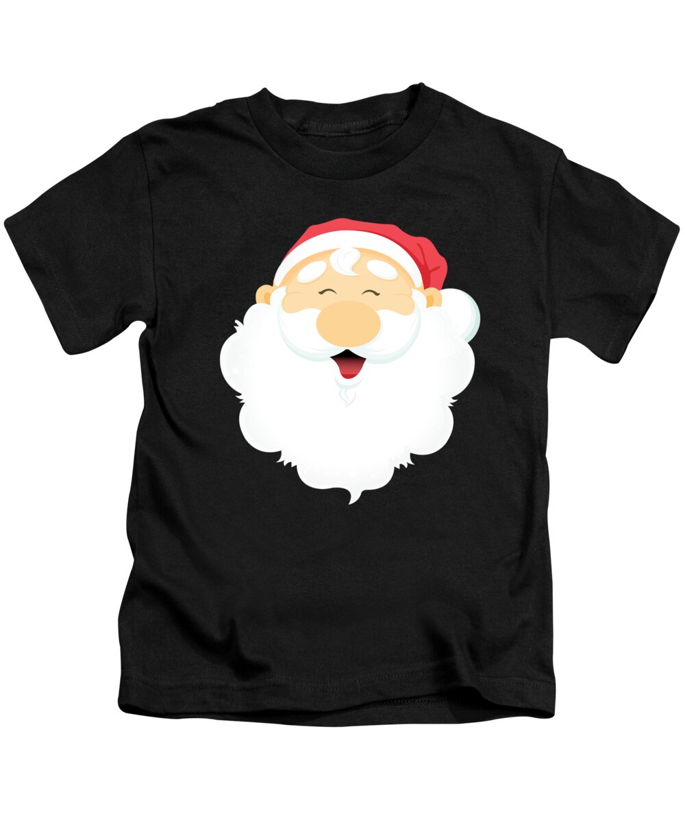 Christmas 2023 Kids T-Shirt featuring the digital art Santa Face by Flippin Sweet Gear