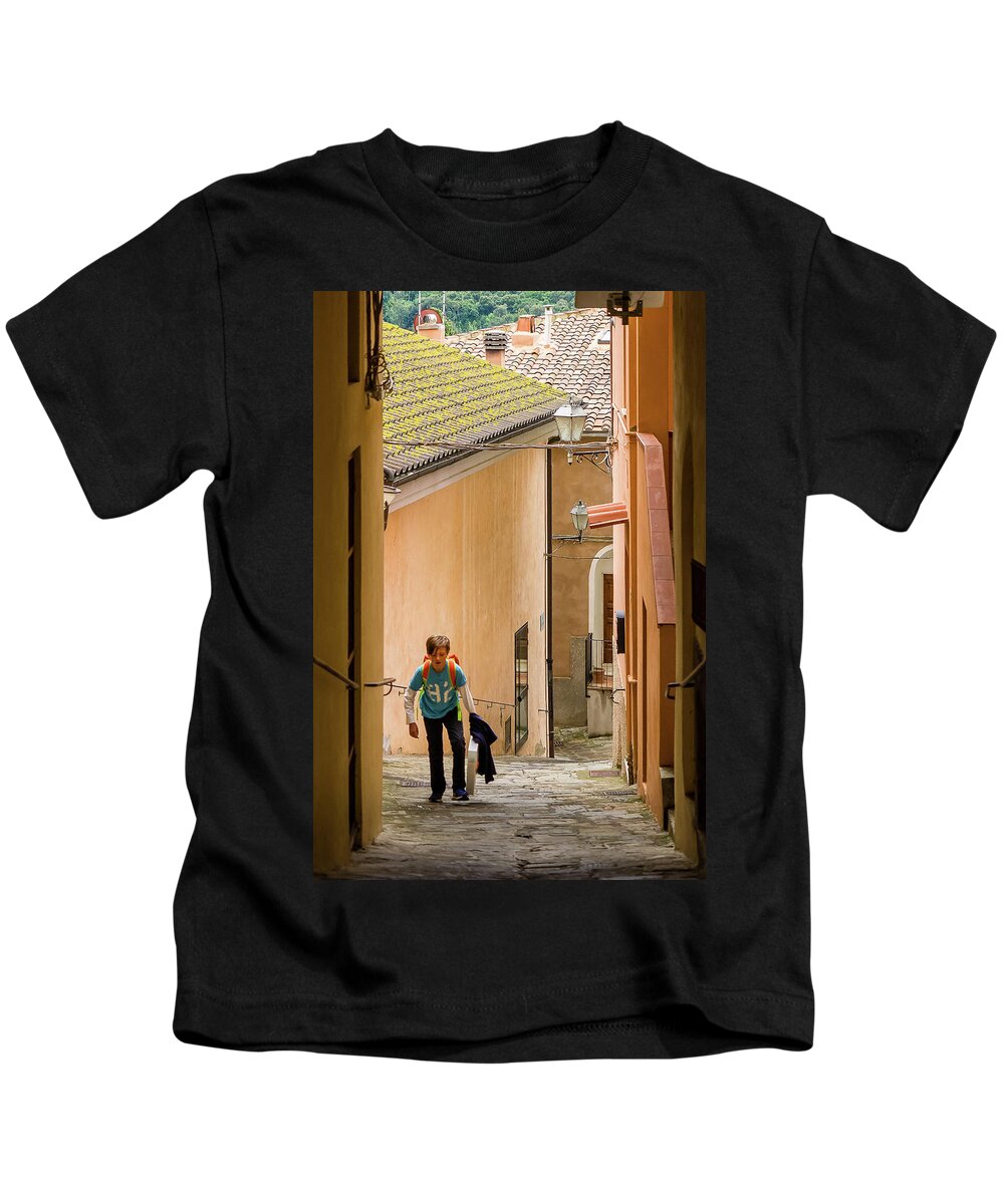 Italy Kids T-Shirt featuring the photograph School's out by Robert Miller