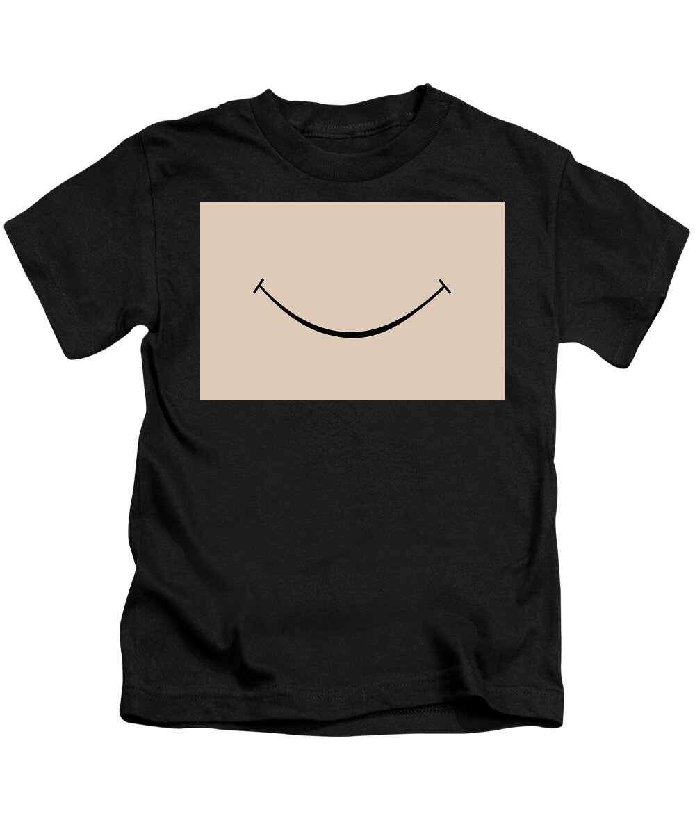 2d Kids T-Shirt featuring the digital art Smiling Face Mask by Brian Wallace