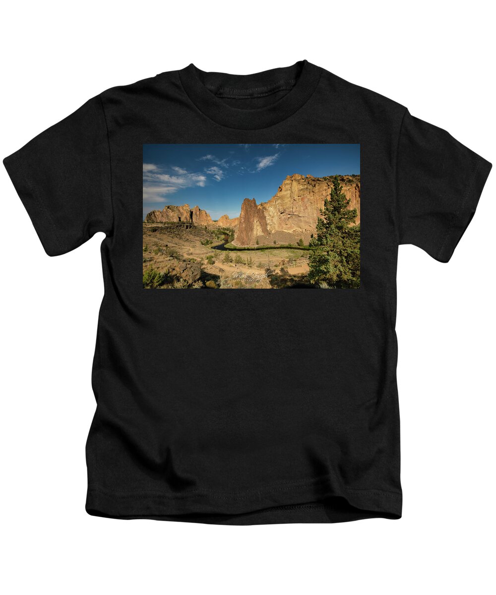 Landscape Kids T-Shirt featuring the photograph Smith Rock Landscape by Mark Joseph