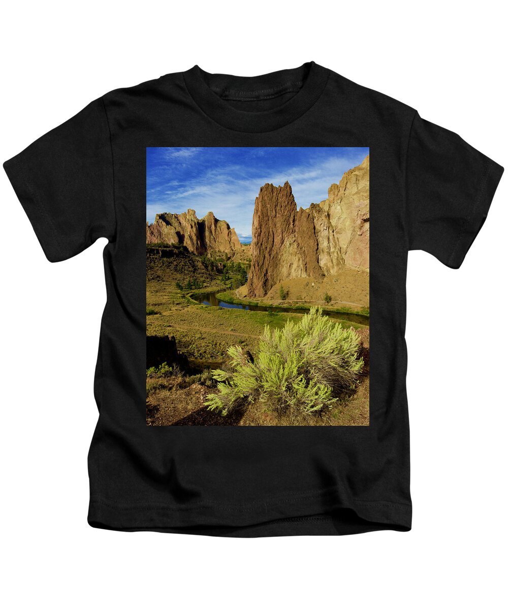 Smith Kids T-Shirt featuring the photograph Smith Rock State Park Landscape by Todd Kreuter