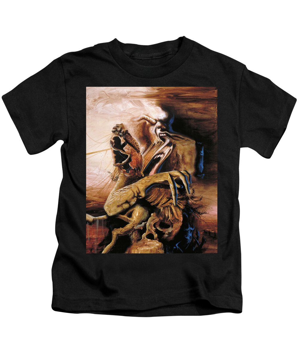 Oppressor Kids T-Shirt featuring the painting Solstice of Oppression by Sv Bell