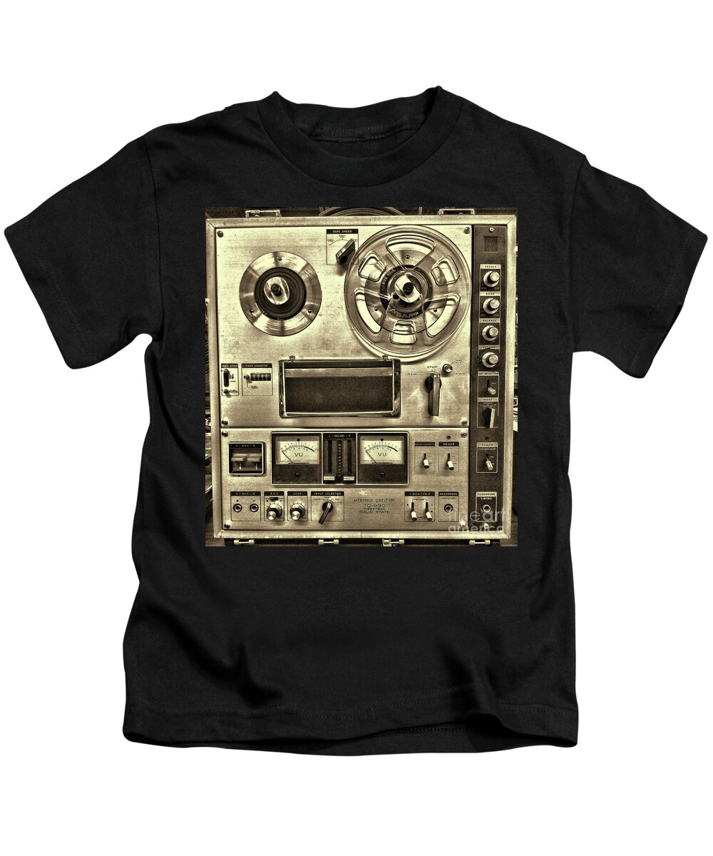 Sony TC 630 Stereo reel to reel player in retro sepia Kids T-Shirt by Paul  Ward - Pixels