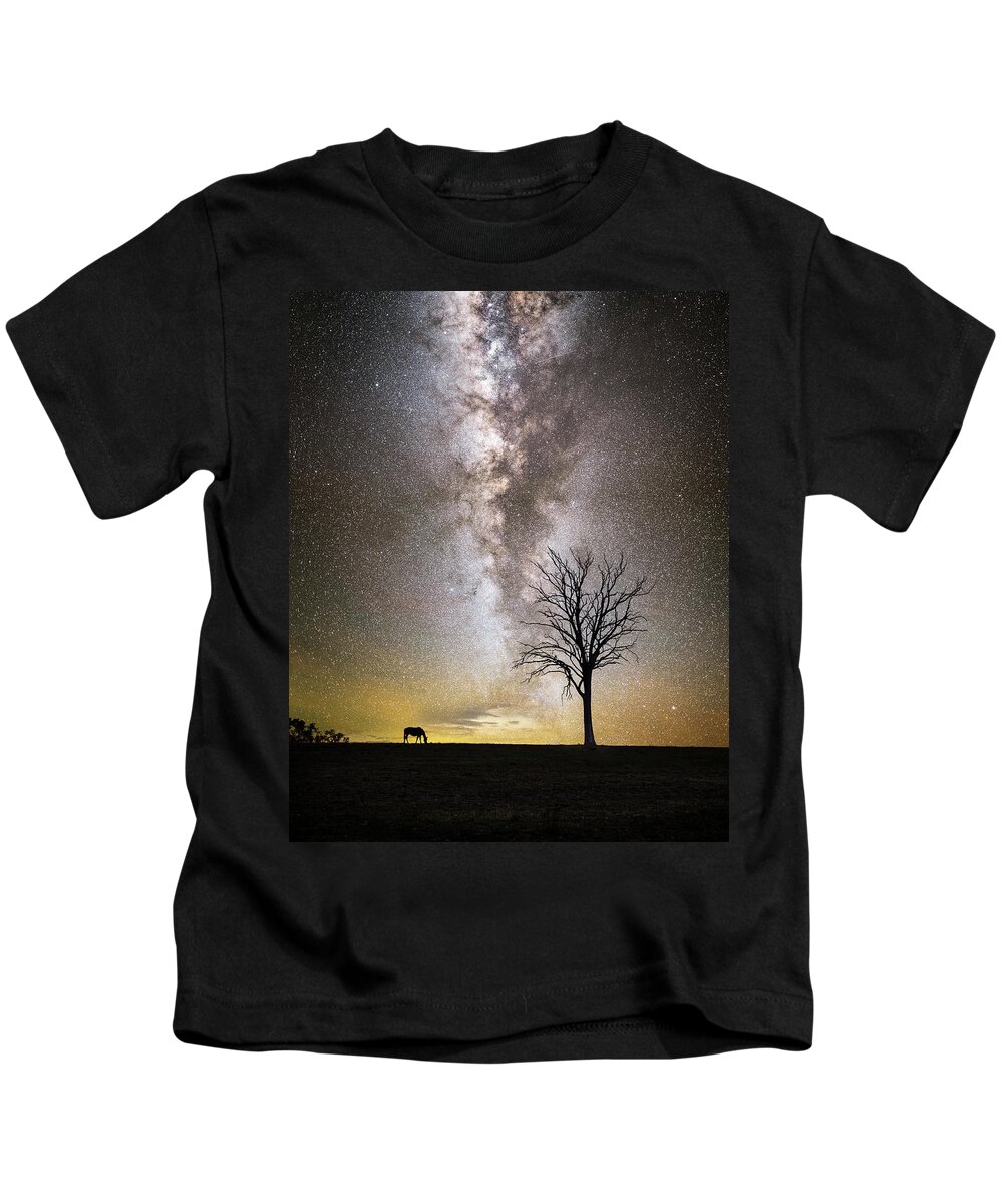 Milky Way Kids T-Shirt featuring the photograph Stargrazing by Ari Rex