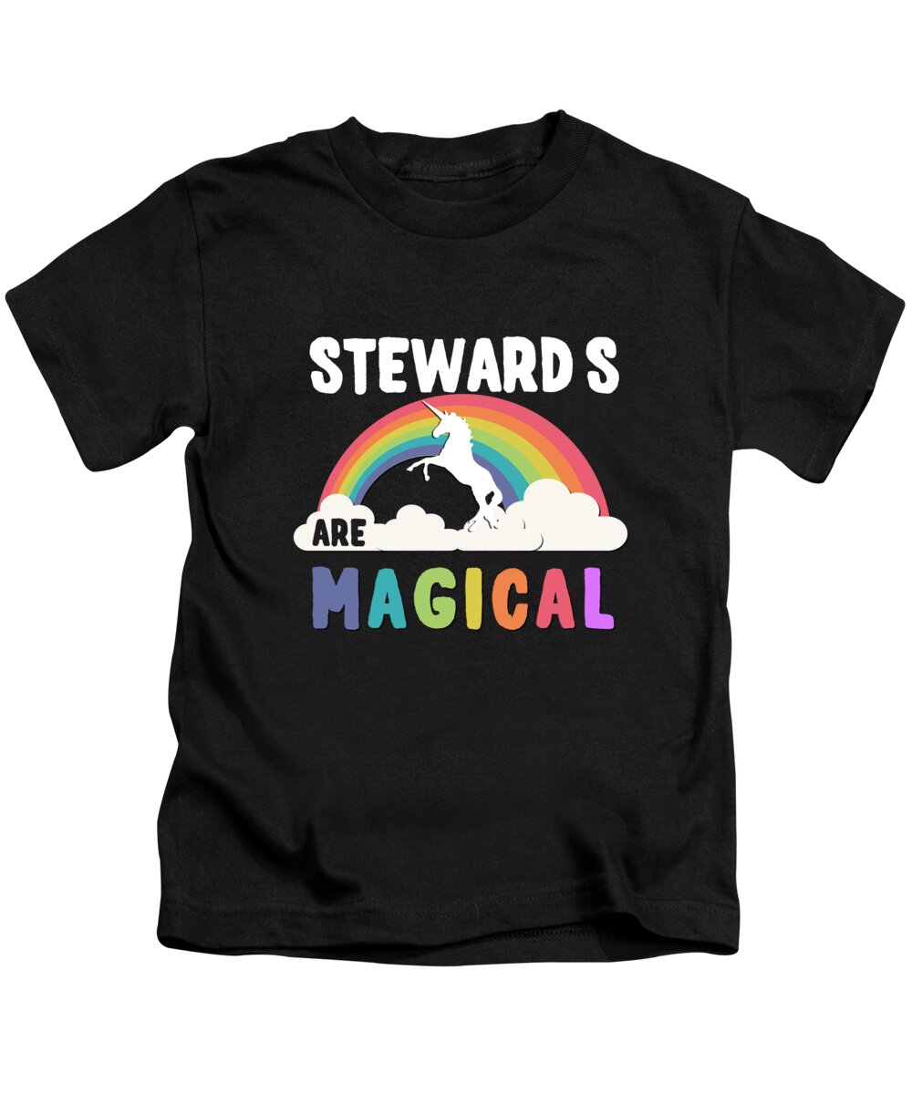 Funny Kids T-Shirt featuring the digital art Steward S Are Magical by Flippin Sweet Gear