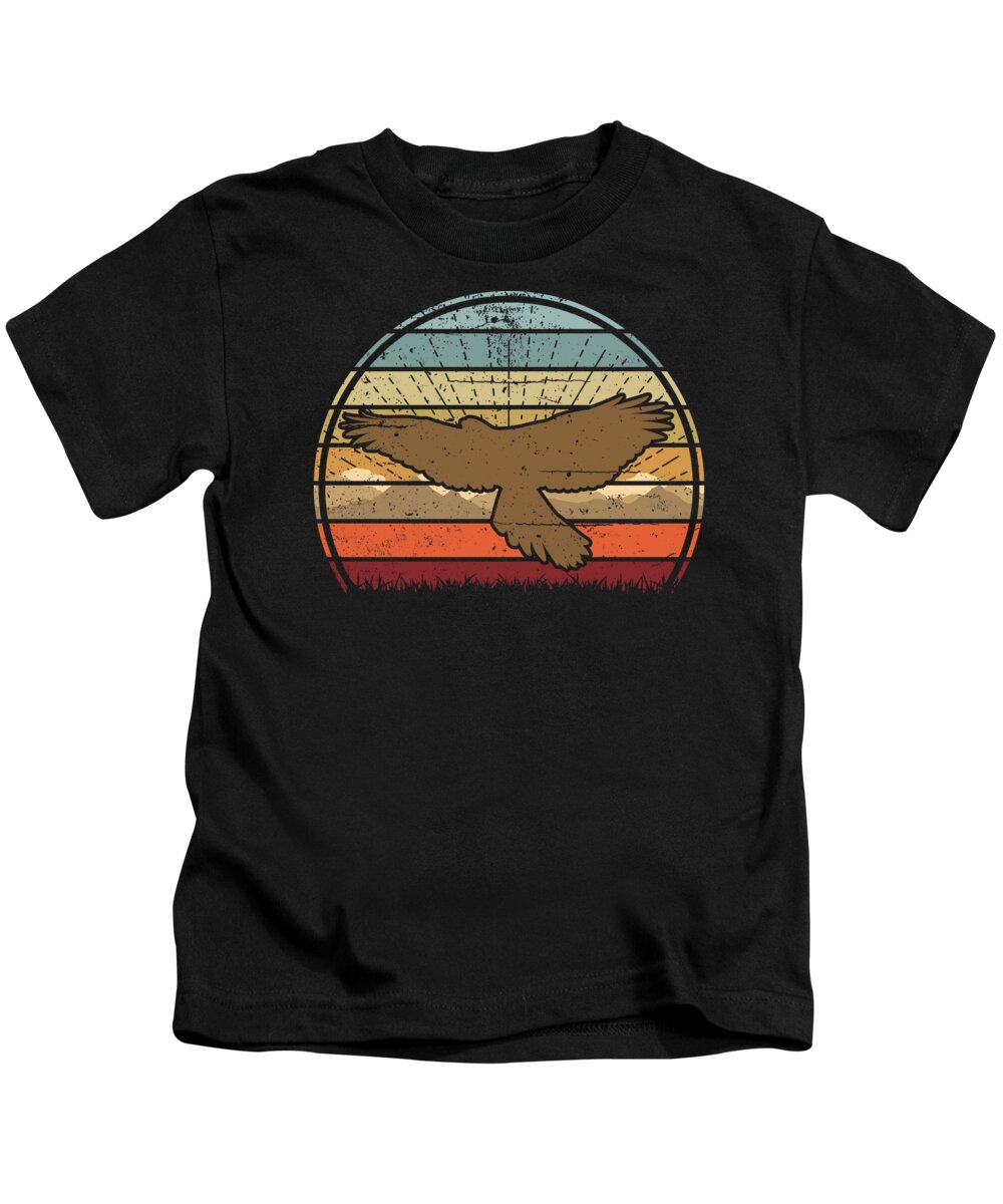 Sunset Kids T-Shirt featuring the digital art Sunset Eagle by Megan Miller
