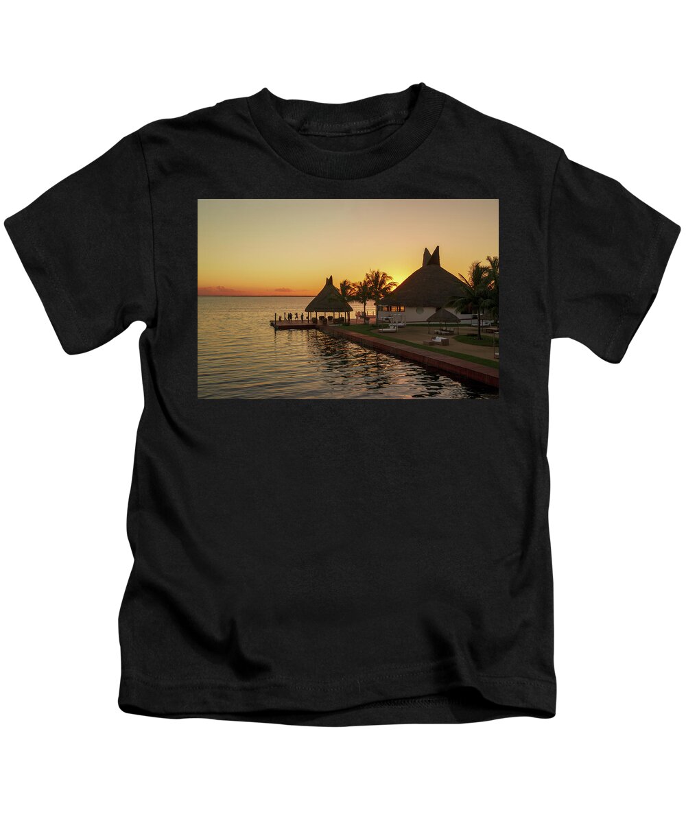 Caribbean Kids T-Shirt featuring the photograph Sunset in Cancun by Sun Travels