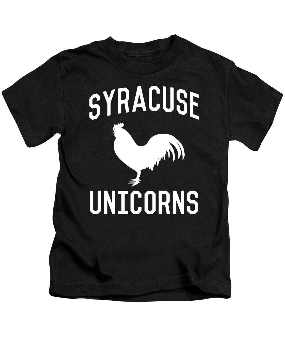Funny Kids T-Shirt featuring the digital art Syracuse Unicorns by Flippin Sweet Gear