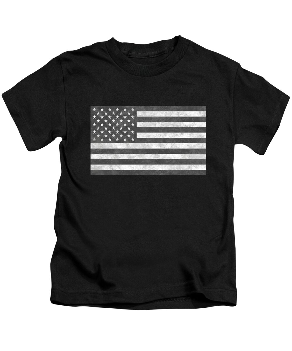 Funny Kids T-Shirt featuring the digital art Tactical USA Flag Retro by Flippin Sweet Gear