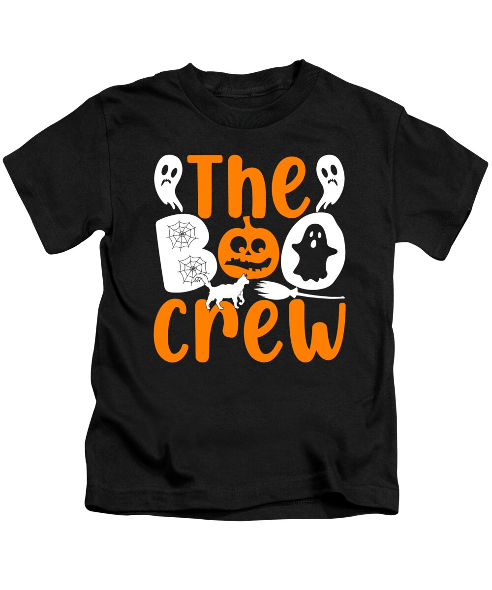 Halloween Kids T-Shirt featuring the digital art The Boo Crew Halloween by Flippin Sweet Gear