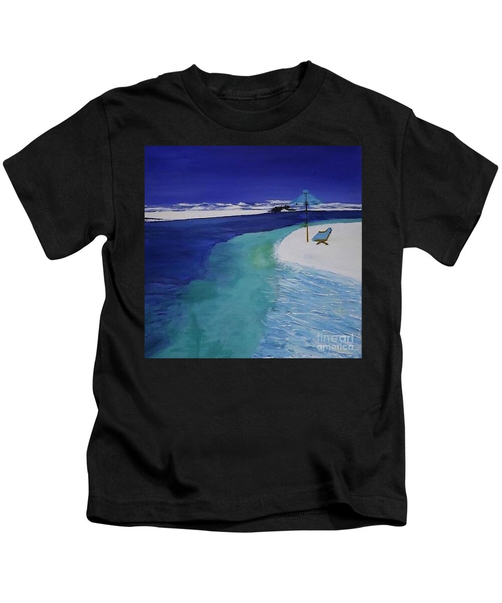 Acrylic Painting Kids T-Shirt featuring the painting The Eyeland by Denise Morgan