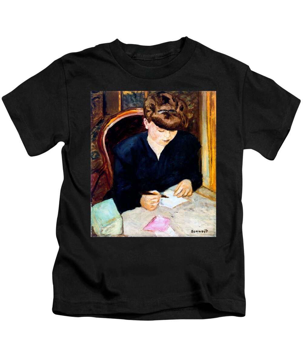 Pierre Bonnard Kids T-Shirt featuring the painting The Letter 1906 by Pierre Bonnard