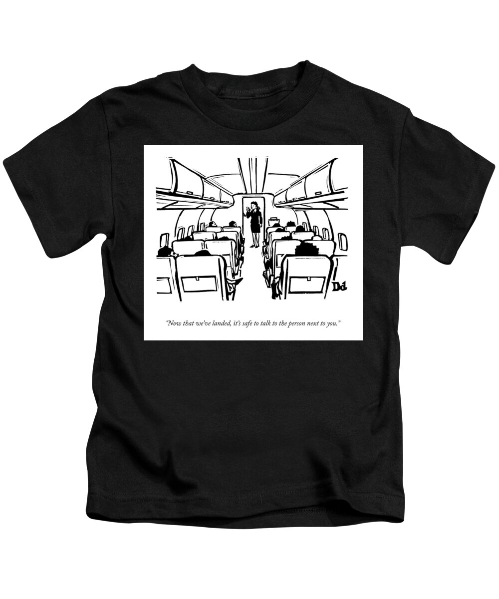 A23190 Kids T-Shirt featuring the drawing The Person Next To You by Drew Dernavich