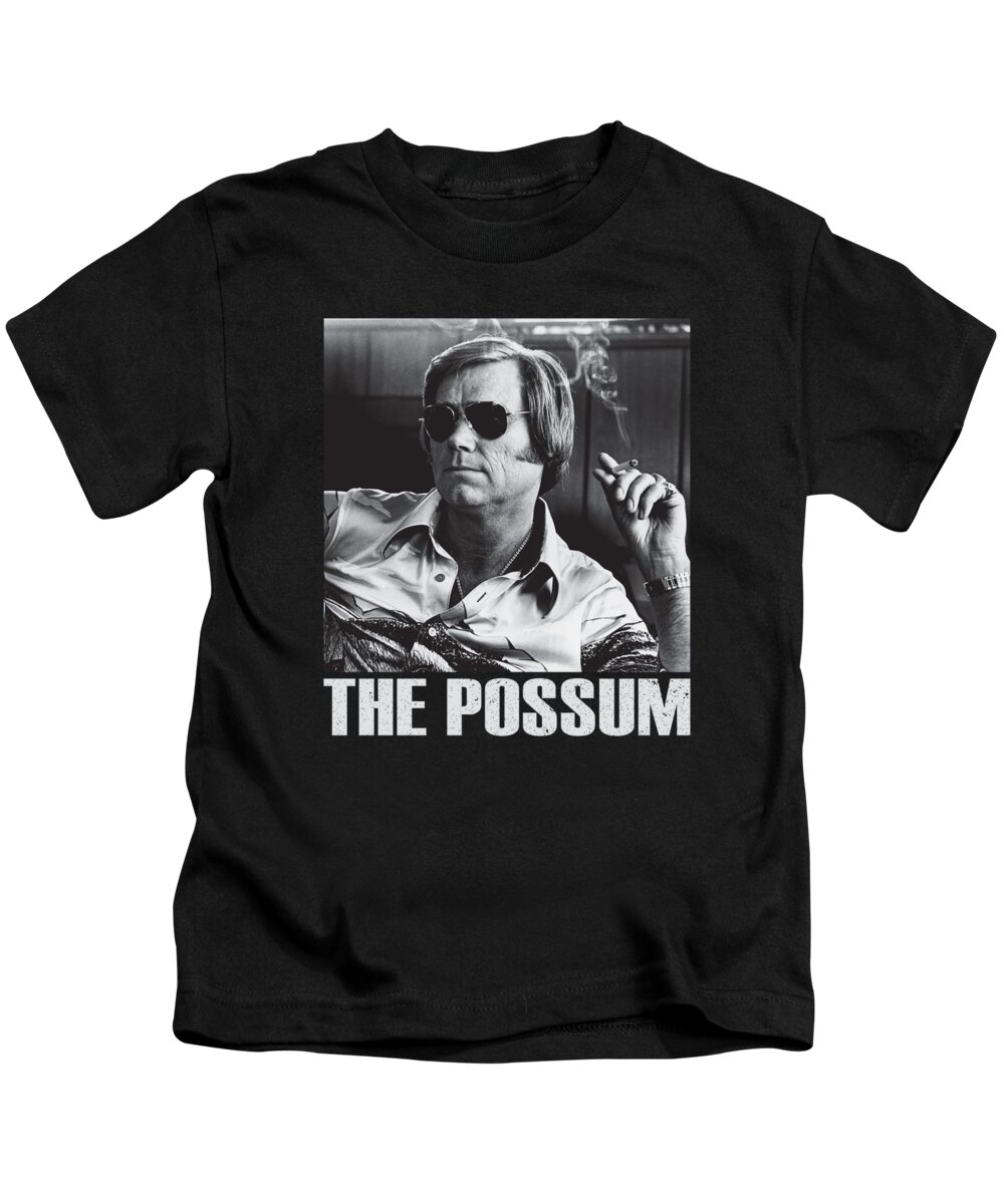 George Jones Kids T-Shirt featuring the digital art The Possum George Jones Country Music Legends by Notorious Artist