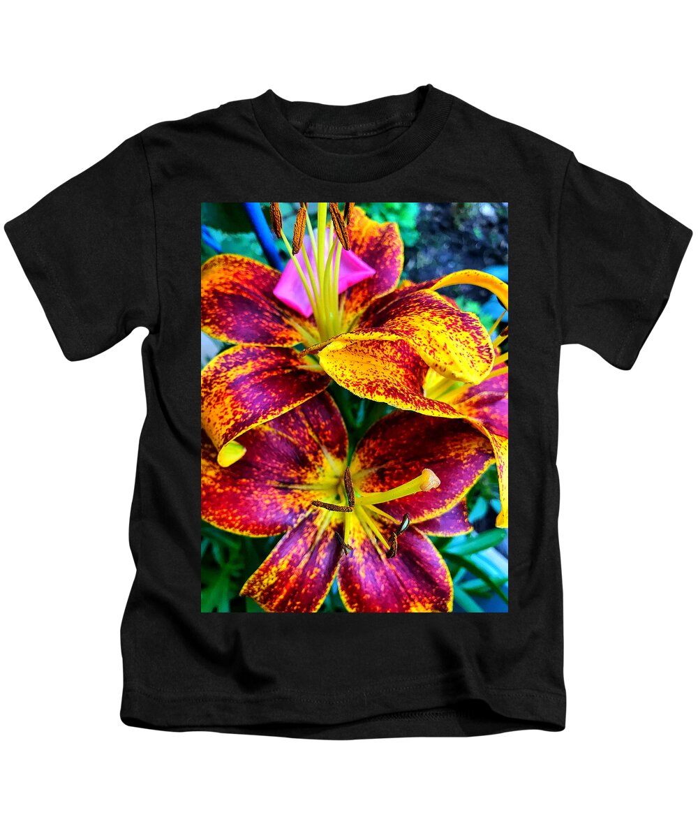  Kids T-Shirt featuring the photograph Tiger lily by Stephen Dorton