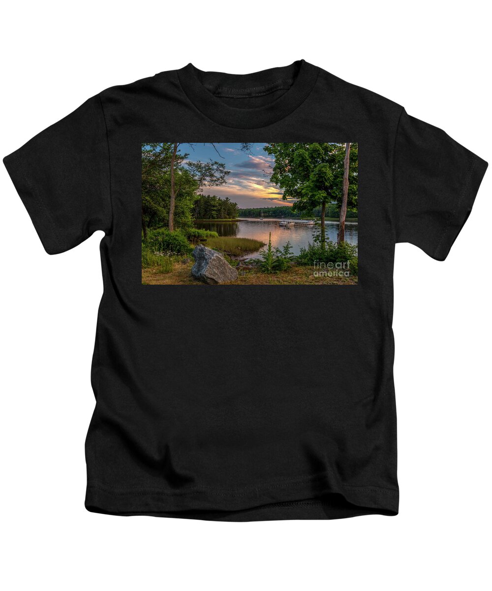Maine Kids T-Shirt featuring the photograph Town Park by Karin Pinkham