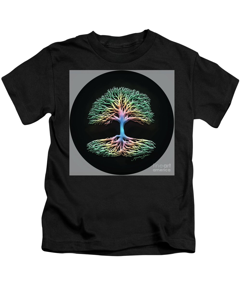 Tree Kids T-Shirt featuring the digital art Tree of Life by Jacqueline Shuler