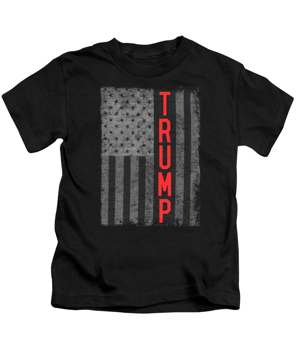 Cool Kids T-Shirt featuring the digital art Trumps America USA Flag Patriotic by Flippin Sweet Gear