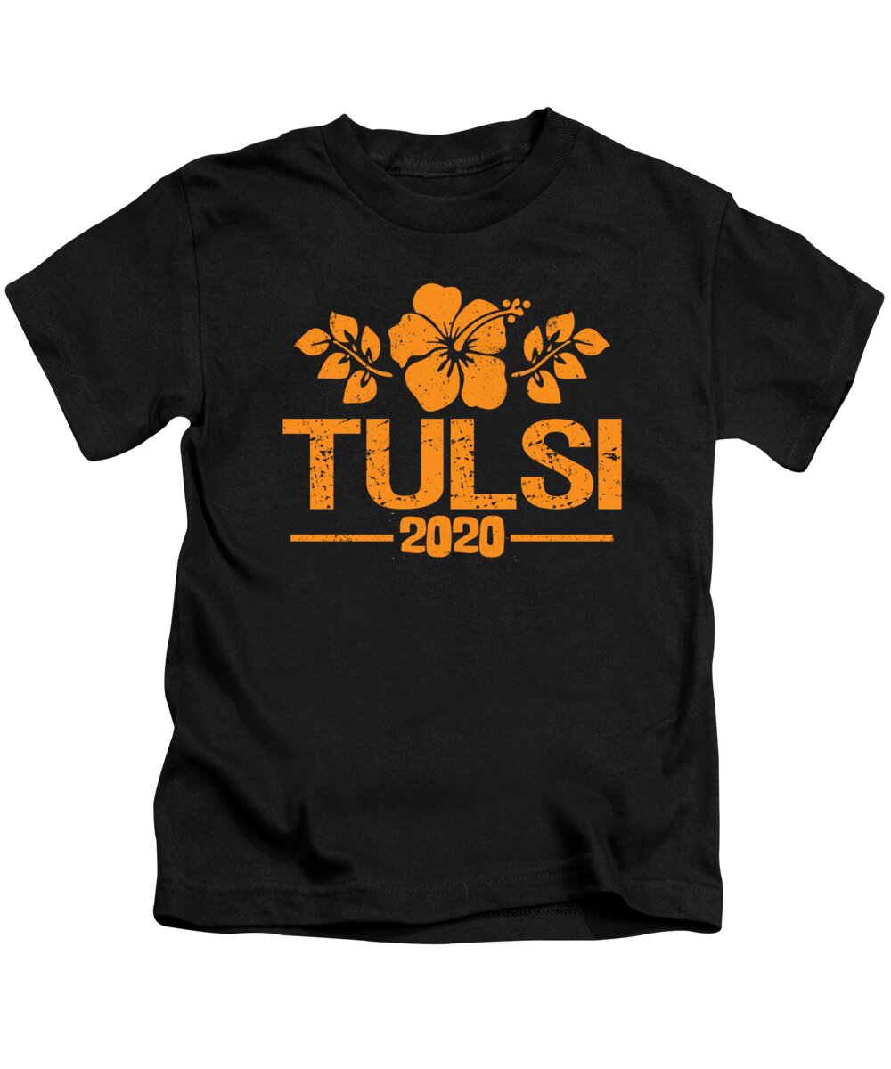 Election Kids T-Shirt featuring the digital art Tulsi Gabbard 2020 Aloha by Flippin Sweet Gear