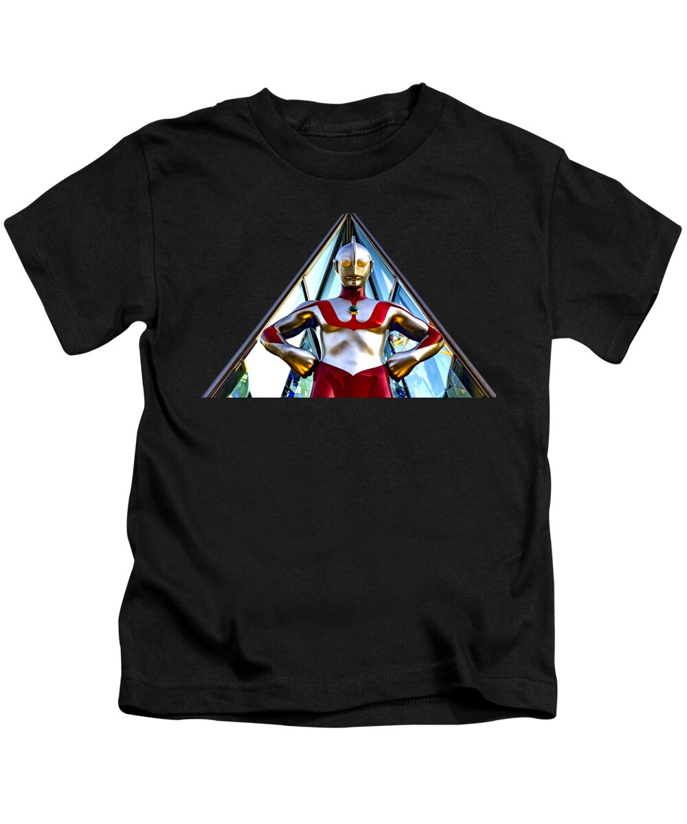 Ultraman Kids T-Shirt featuring the photograph Ultraman by worldwide Photography