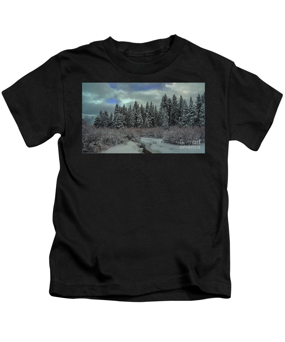  California U.s.a. Kids T-Shirt featuring the photograph upper meadow after the storm, El Dorado National Forest, California, U.S.A. by PROMedias US