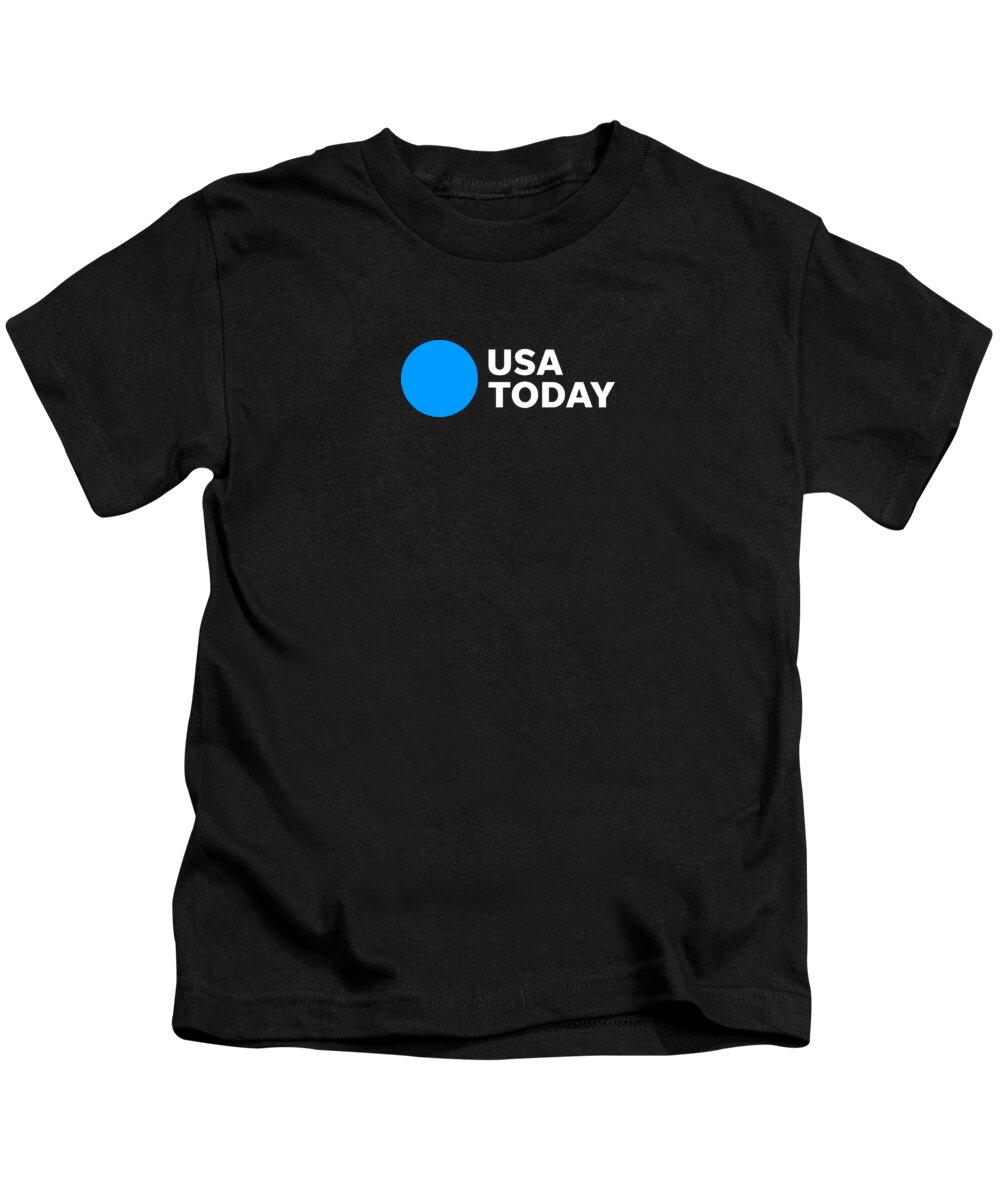 Usa Today Kids T-Shirt featuring the digital art USA TODAY White Logo by Gannett Co