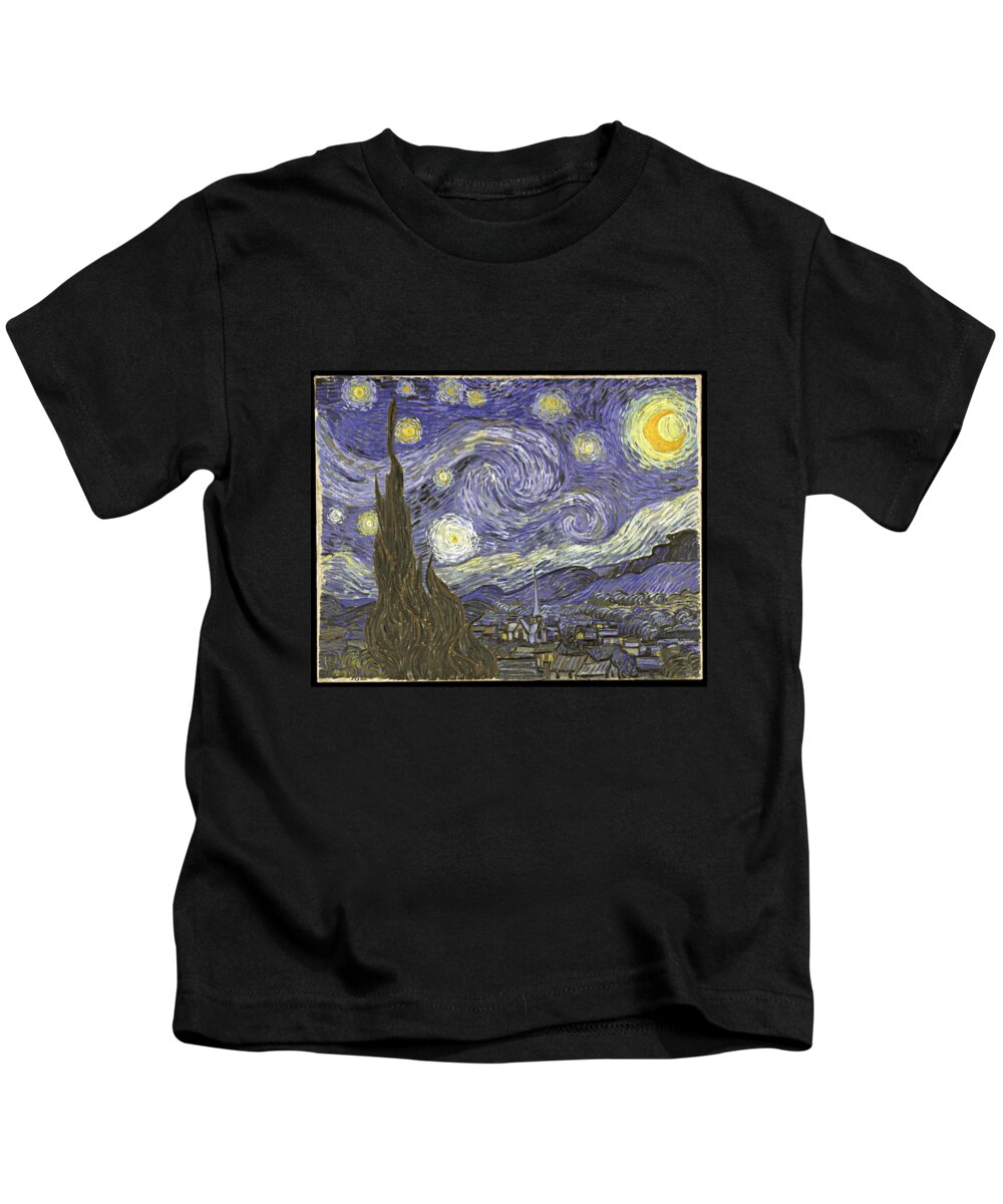 Cool Kids T-Shirt featuring the digital art Van Goh Starry Night by Flippin Sweet Gear