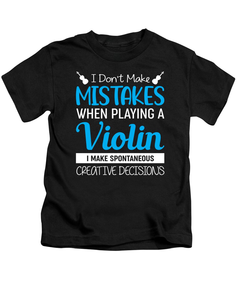 Violin Kids T-Shirt featuring the digital art Violin Music Violinist Gift by RaphaelArtDesign
