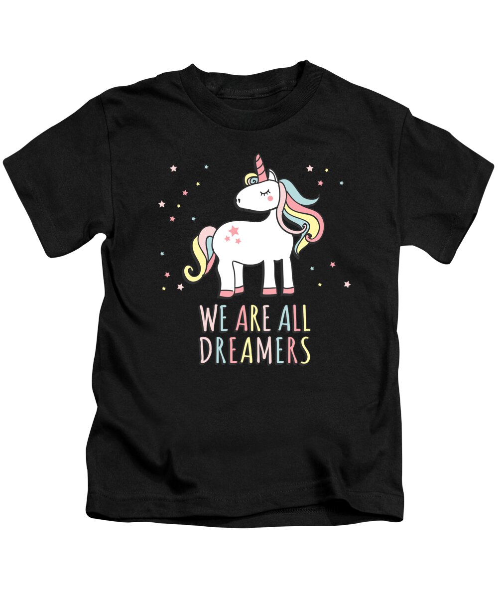 Funny Kids T-Shirt featuring the digital art We Are All Dreamers Daca by Flippin Sweet Gear