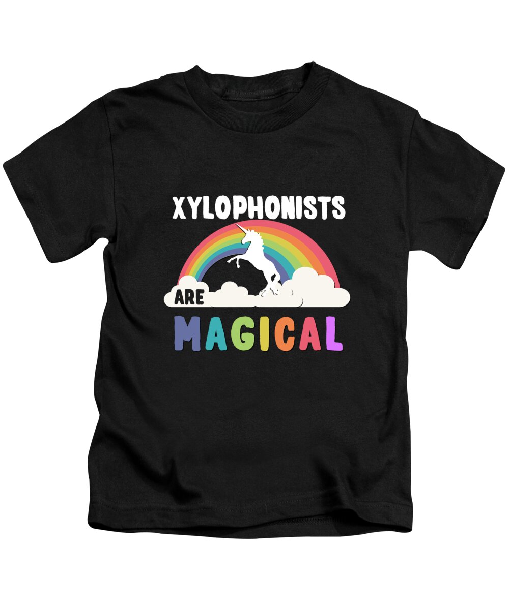 Funny Kids T-Shirt featuring the digital art Xylophonists Are Magical by Flippin Sweet Gear