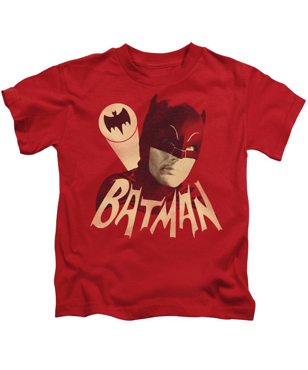 Batman Kids T-Shirt featuring the digital art Batman Classic Tv - Bat Signal by Brand A
