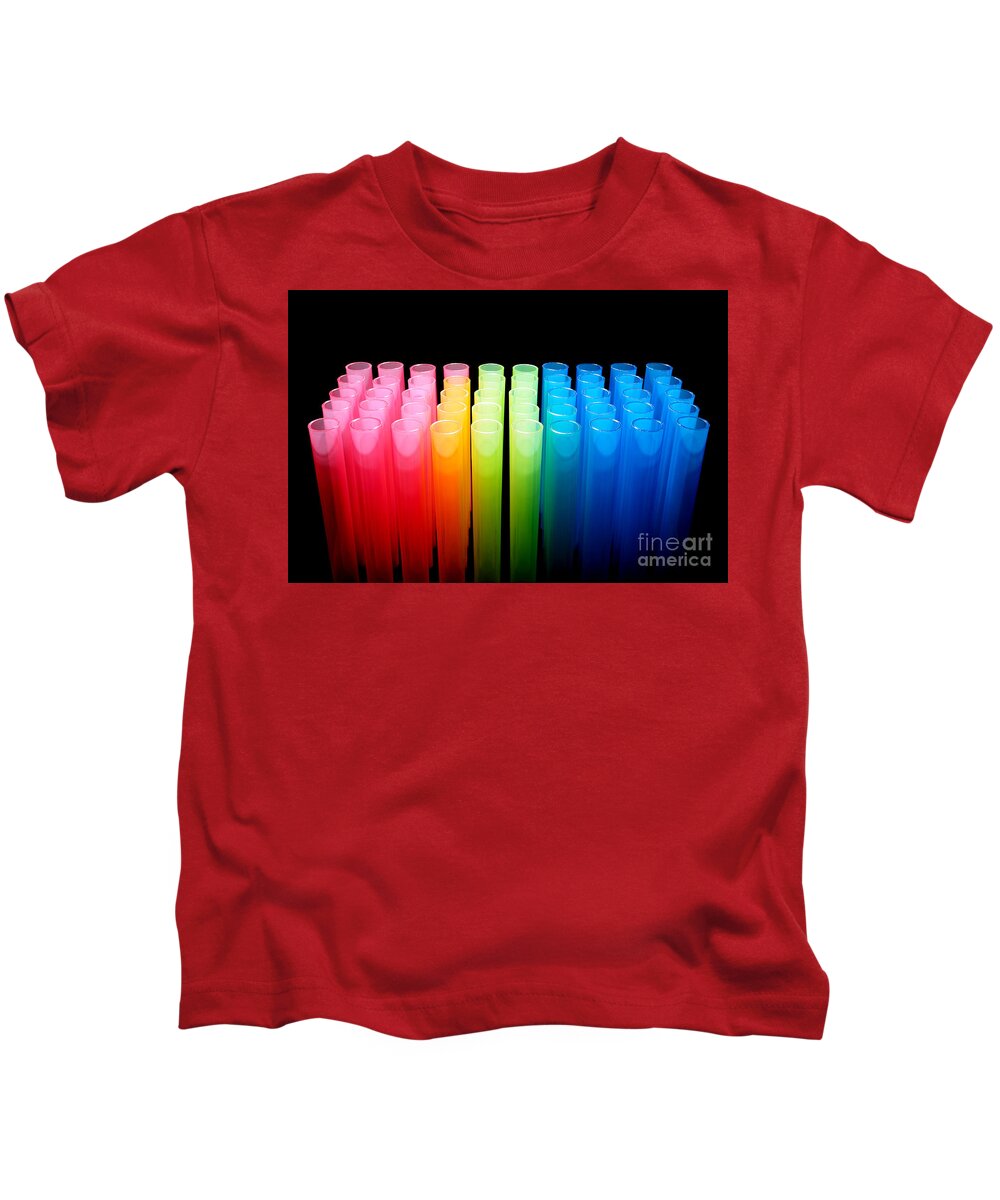 Test Kids T-Shirt featuring the photograph Laboratory Test Tubes in Science Research Lab #1 by Science Research Lab