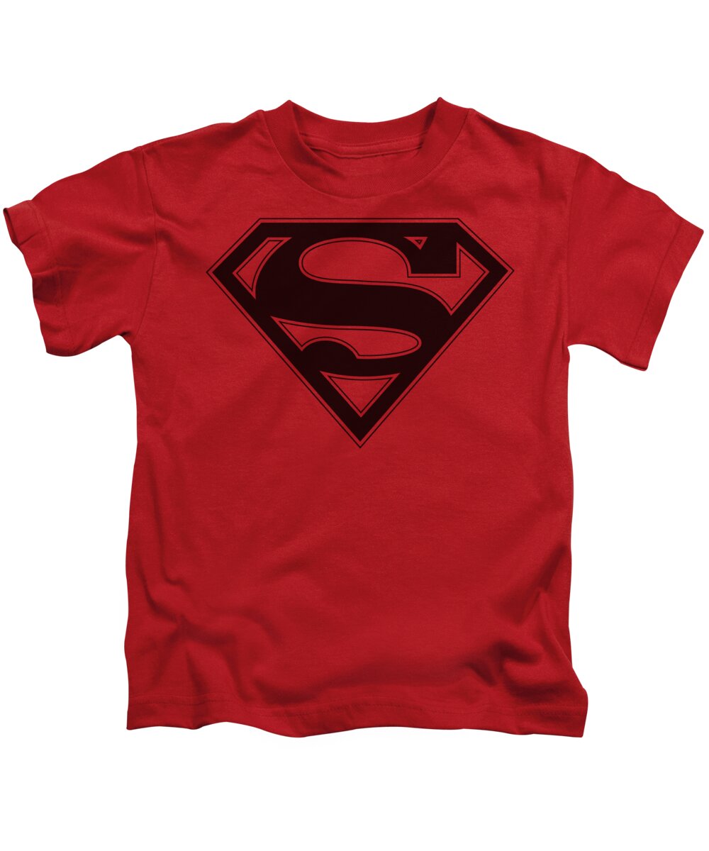 Superman - And Black Shield Kids T-Shirt by Brand A - Pixels