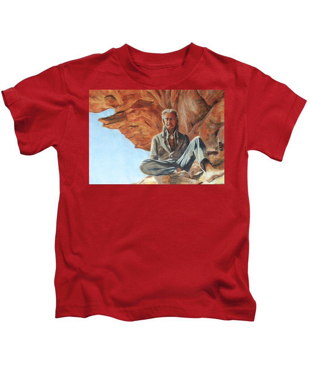 Clay Lomakayu Kids T-Shirt featuring the painting Clay Lomakayu by Patty Kay Hall