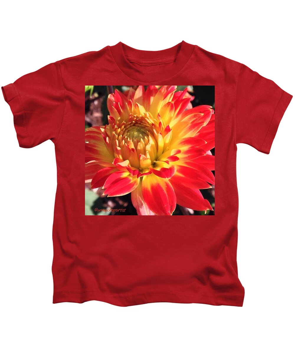 Orange Kids T-Shirt featuring the photograph A Burst Of Fall Color by Anna Porter