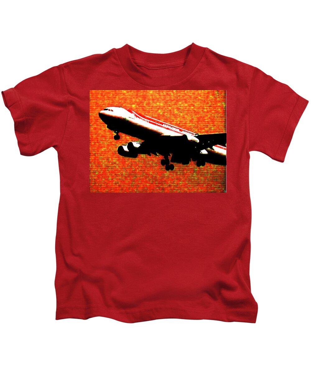 Airbus 340 Kids T-Shirt featuring the photograph Airbus 340 by Marcello Cicchini