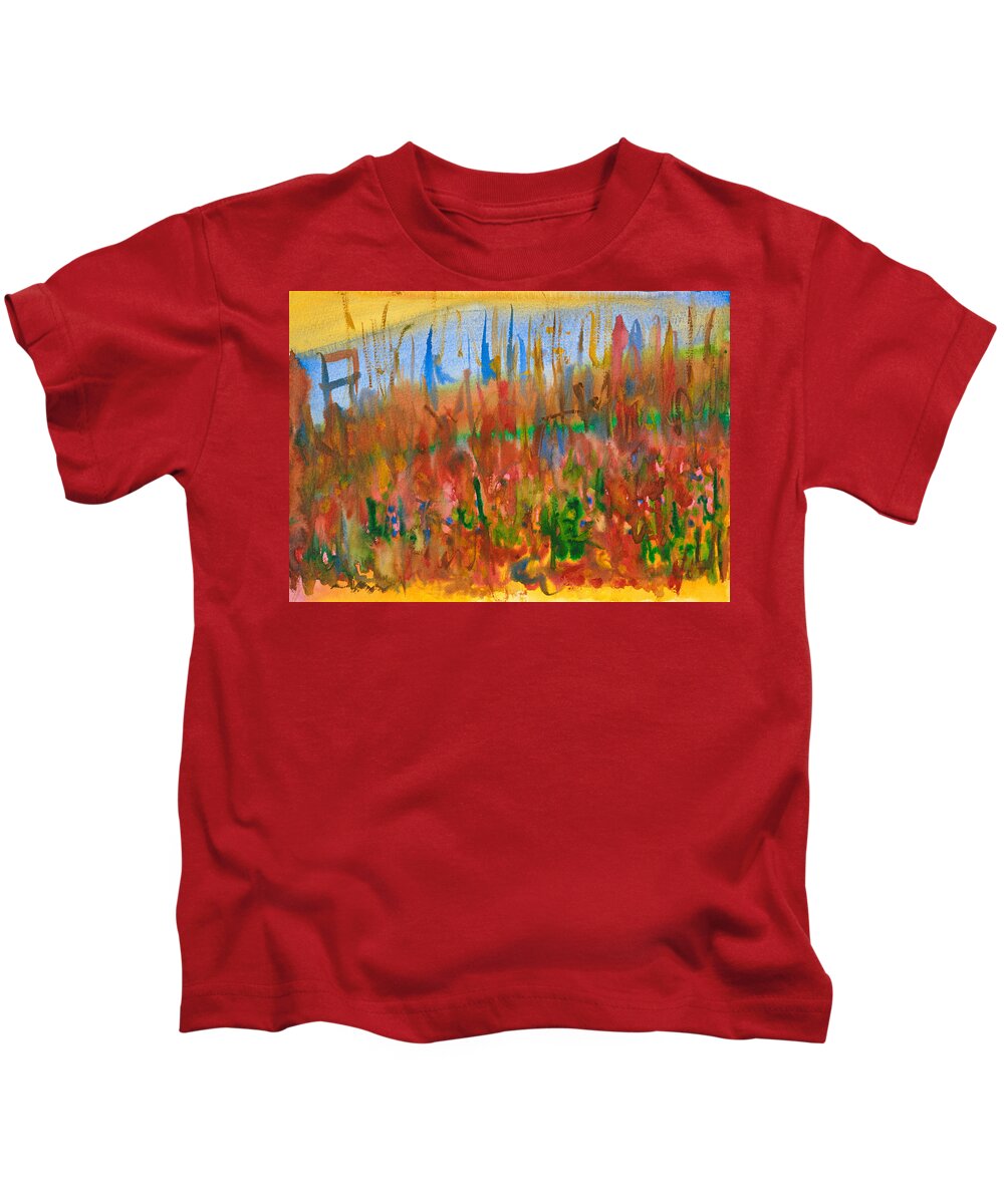 Fall Kids T-Shirt featuring the painting Autumn Leaves by Bjorn Sjogren