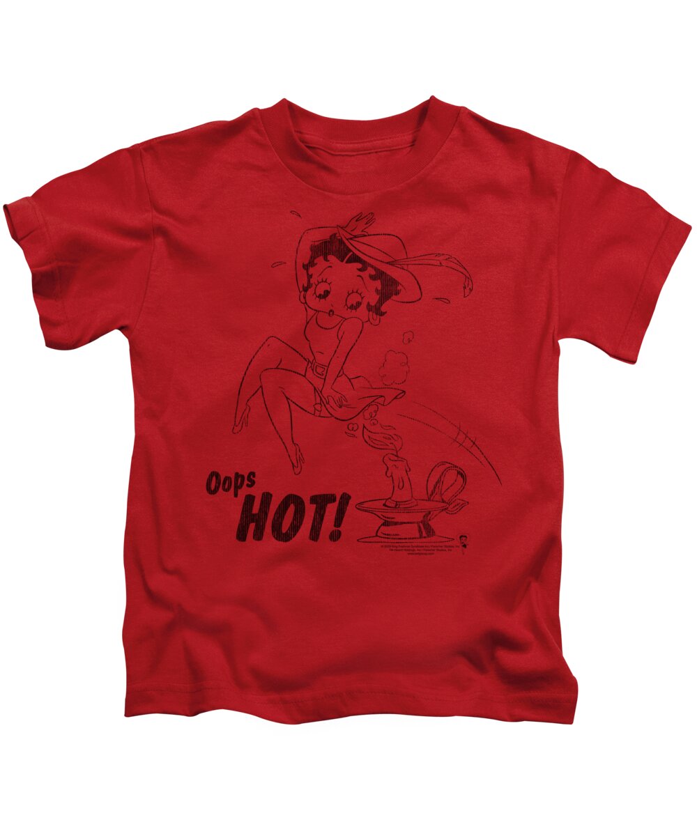 Betty Boop Kids T-Shirt featuring the digital art Boop - Nimble Betty by Brand A